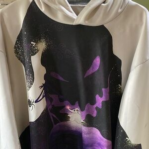 White Hoodie with Purple and Black nightmare before christmas